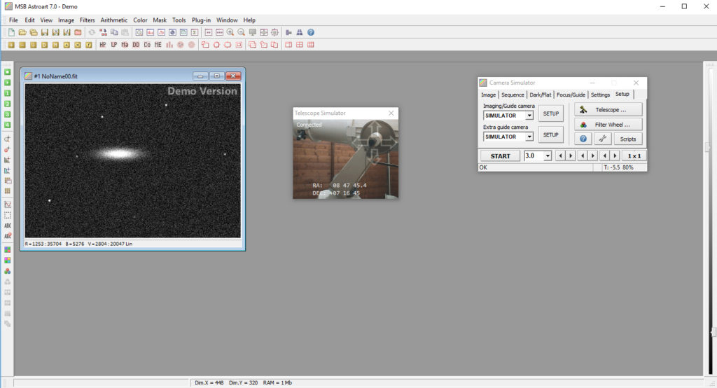astroart main screen